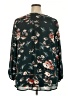 Fun2Fun 100% Polyester Floral Teal Long Sleeve Blouse Size 2X - photo 2