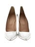 J.Crew 100% Leather Metallic Silver Heels Size 10 - photo 2
