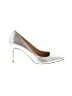 J.Crew 100% Leather Metallic Silver Heels Size 10 - photo 1