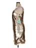 CeCe Metallic Gold Cocktail Dress Size 14 - photo 5