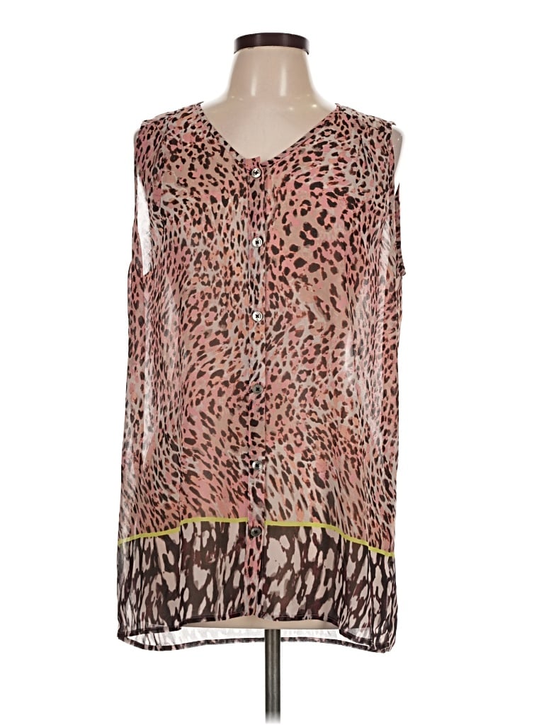Pre-owned Cabi Sleeveless Blouse In Brown