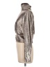 Skies Are Blue Metallic Silver Long Sleeve Top Size M - photo 5