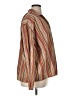Milano 100% Polyester Stripes Brown Long Sleeve Blouse Size 1X - photo 4