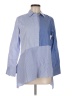 Anatomie 100% Cotton Color Block Blue Long Sleeve Blouse Size M - photo 1
