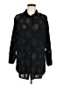 Juniper Blu Stars Black 3/4 Sleeve Button-Down Shirt Size M - photo 1