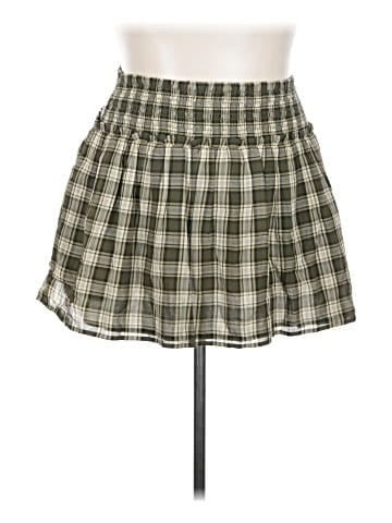 Madewell Smocked-Waist Mini Skirt in 100% Cotton (view 1)