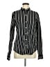 Old Navy 100% Cotton Stripes Black Long Sleeve Blouse Size M (tall) - photo 1
