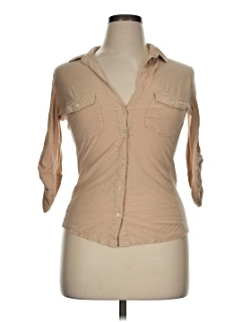 James Perse 3/4 Sleeve Button Down Shirt