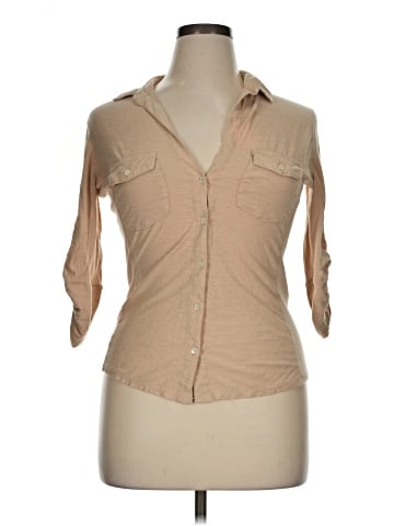 James Perse 3/4 Sleeve Button-Down Shirt (view 1)