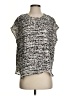 MM. LaFleur 100% Polyester Silver Short Sleeve Blouse Size S - photo 1