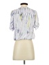 Dex 100% Rayon Silver Short Sleeve Blouse Size XS - photo 2