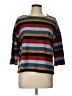 Tribal Jeans Stripes Brown Burgundy Pullover Sweater Size L - photo 1