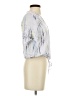 Dex 100% Rayon Silver Short Sleeve Blouse Size XS - photo 4