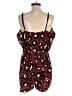 Shein Animal Print Burgundy Brown Romper Size 12 - photo 2