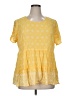 Torrid 100% Rayon Yellow Short Sleeve Blouse Size 1X Plus (1) - photo 1