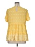 Torrid 100% Rayon Yellow Short Sleeve Blouse Size 1X Plus (1) - photo 2