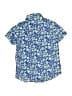 Crewcuts 100% Cotton Floral Blue Short Sleeve Button-Down Shirt Size 4 - 5 - photo 2