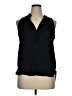 David Lerner 100% Polyester Black Sleeveless Blouse Size XL - photo 1