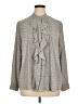 Ann Taylor 100% Polyester Gray Long Sleeve Blouse Size XL - photo 1