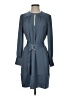 E3 by Etcetera Solid Gray Blue Casual Dress Size 2 - photo 1
