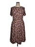 Torrid Print Brown Casual Dress Size 1X Plus (1) - photo 1