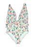 Primark Floral Blue One Piece Swimsuit Size 10 - photo 1