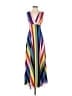 Aqua 100% Polyester Stripes Blue Purple Casual Dress Size XS - photo 1