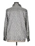 Cupcakes & Cashmere Print Silver Long Sleeve Blouse Size XL - photo 2