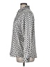 Cupcakes & Cashmere Print Silver Long Sleeve Blouse Size XL - photo 5