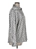 Cupcakes & Cashmere Print Silver Long Sleeve Blouse Size XL - photo 4