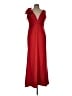 Mac Duggal 100% Polyester Solid Red Cocktail Dress Size 10 - photo 1