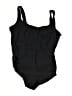 Lands' End Solid Black One Piece Swimsuit Size 16W - photo 1