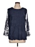 Chico's 100% Rayon Blue 3/4 Sleeve Blouse Size Lg (2) - photo 1