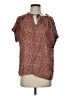 Caslon 100% Modal Brown Short Sleeve Blouse Size S - photo 1