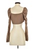 Shein Brown Long Sleeve Blouse Size XS - photo 2