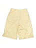 EXQUISE Solid Yellow Khaki Shorts Size S - photo 2