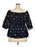 Lane Bryant Black 3/4 Sleeve Blouse Size 18 - photo 2
