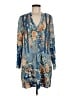 Tiny 100% Rayon Blue Long Sleeve Blouse Size M - photo 1