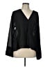 Theory 100% Silk Black Long Sleeve Silk Top Size L - photo 1