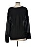 Theory 100% Silk Black Long Sleeve Silk Top Size L - photo 2