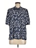 J.Crew 100% Polyester Floral Blue Short Sleeve Blouse Size M - photo 1