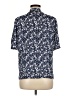 J.Crew 100% Polyester Floral Blue Short Sleeve Blouse Size M - photo 2