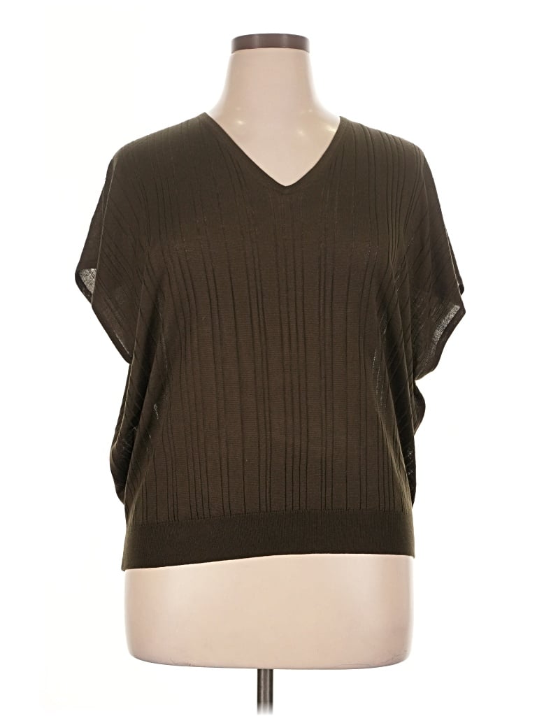Pre-owned Adrianna Papell Poncho In Brown