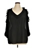 Valerie Stevens 100% Polyester Black 3/4 Sleeve Blouse Size 1X - photo 1