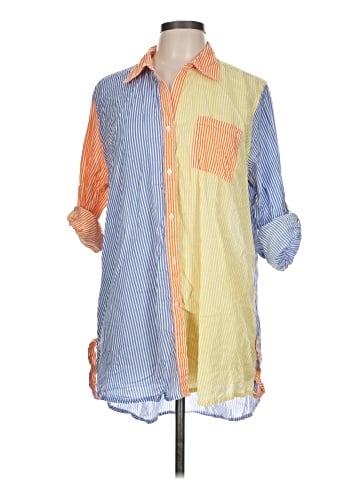 True Destinations 3/4 Sleeve Button-Down Shirt (view 1)