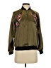 Saks Fifth Avenue 100% Polyester Floral Green Jacket Size XS - photo 1