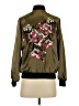 Saks Fifth Avenue 100% Polyester Floral Green Jacket Size XS - photo 2