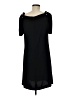 Ann Taylor 100% Polyester Solid Black Casual Dress Size 8 - photo 2