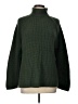 Ann Taylor Solid Green Turtleneck Sweater Size L - photo 1