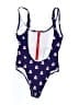 RSVLTS Hearts Blue One Piece Swimsuit Size M - photo 2